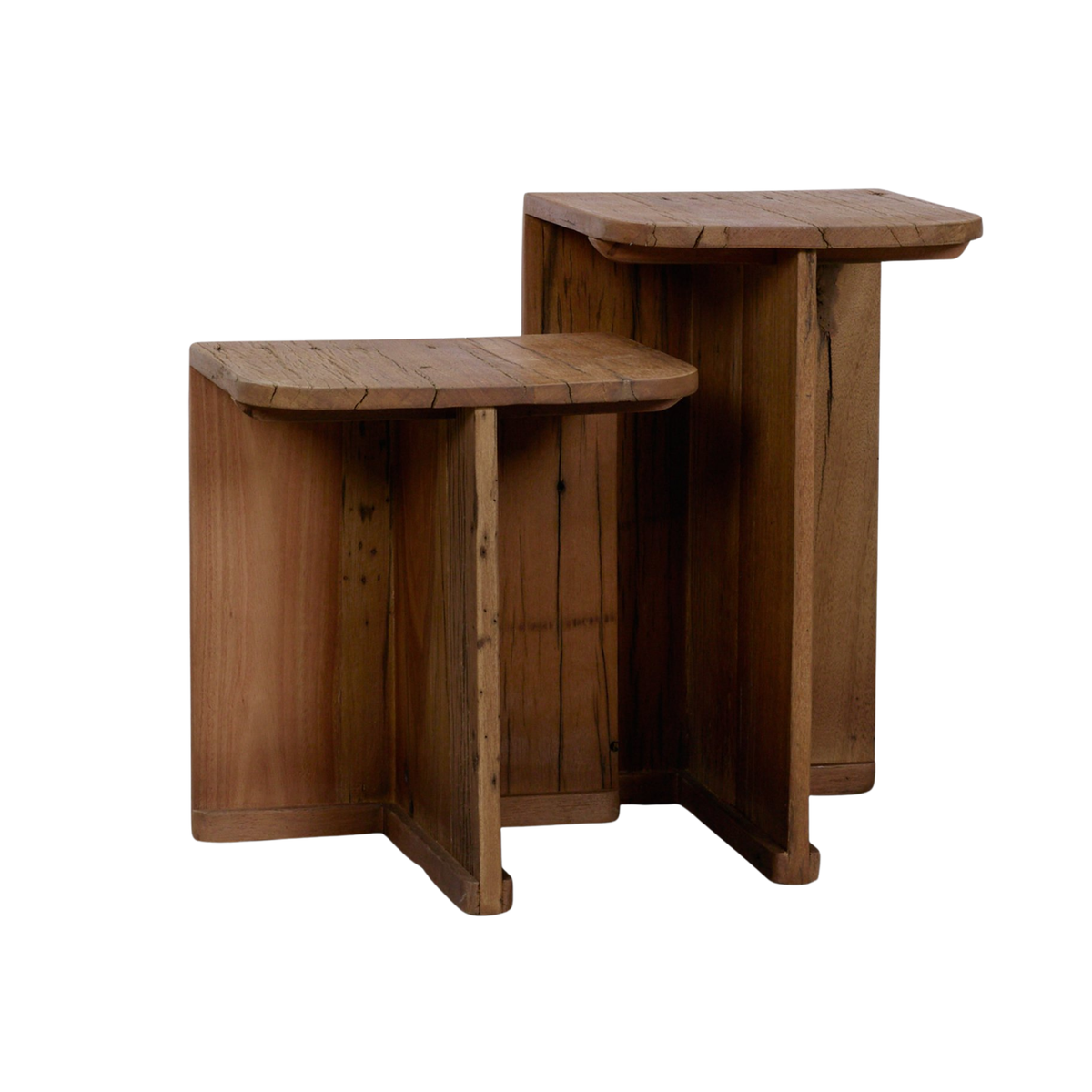 Lucan Reclaimed Wood Nesting End Table Set
