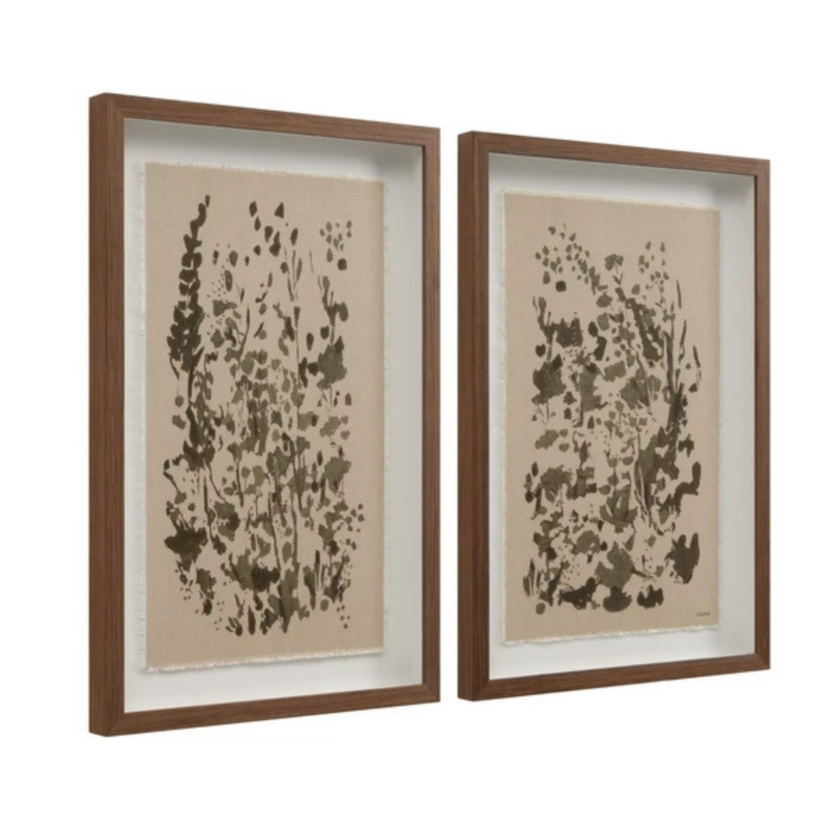 Verdant Artwork Duo on Cotton Canvas [24" x 36" ea]