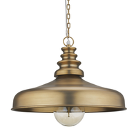 Keller 18"W Antiqued Brass Pendant