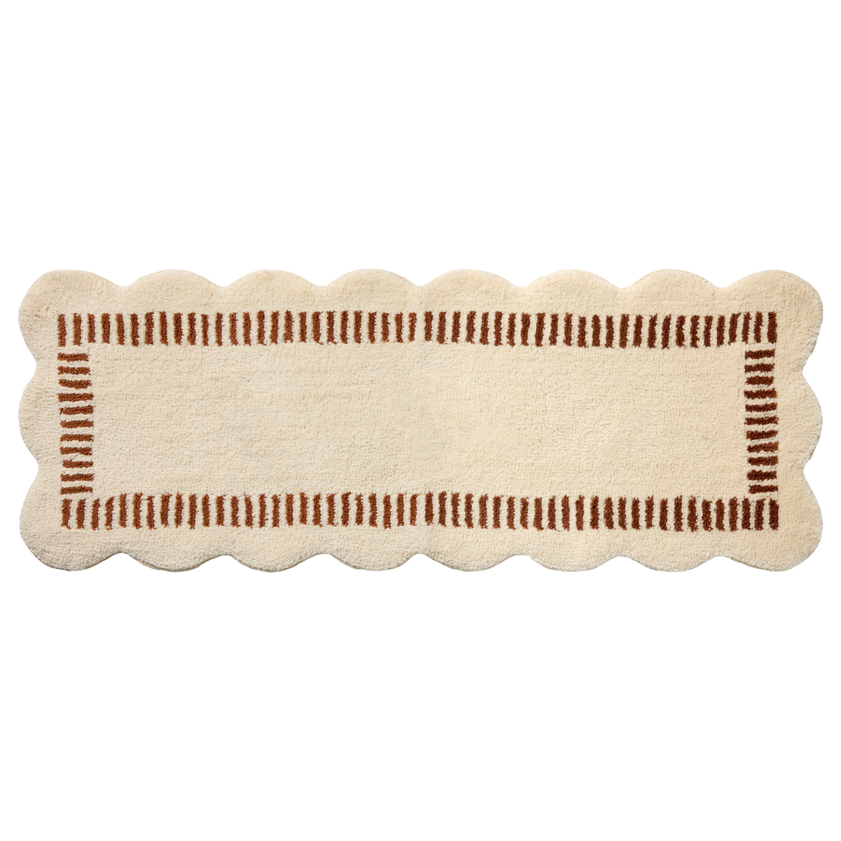 Valerie (Chris Loves Julia × Loloi) VLR-01 Bath Mat [Ivory/Brick]