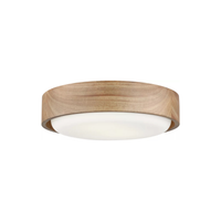 Aurelle 13" Honey Wood Flush Mount