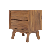 Gia 2-Drawer Nightstand [Warm Pecan]