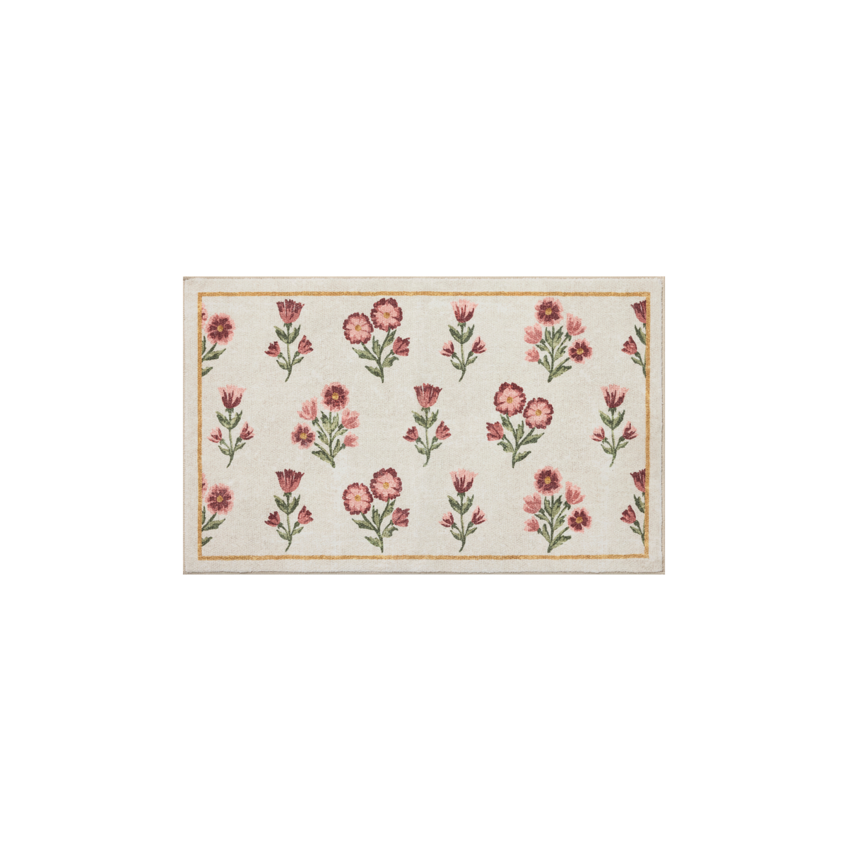 Clove CLO-02 (Chris Loves Julia × Loloi) Bath Mat [Ivory/Rose]