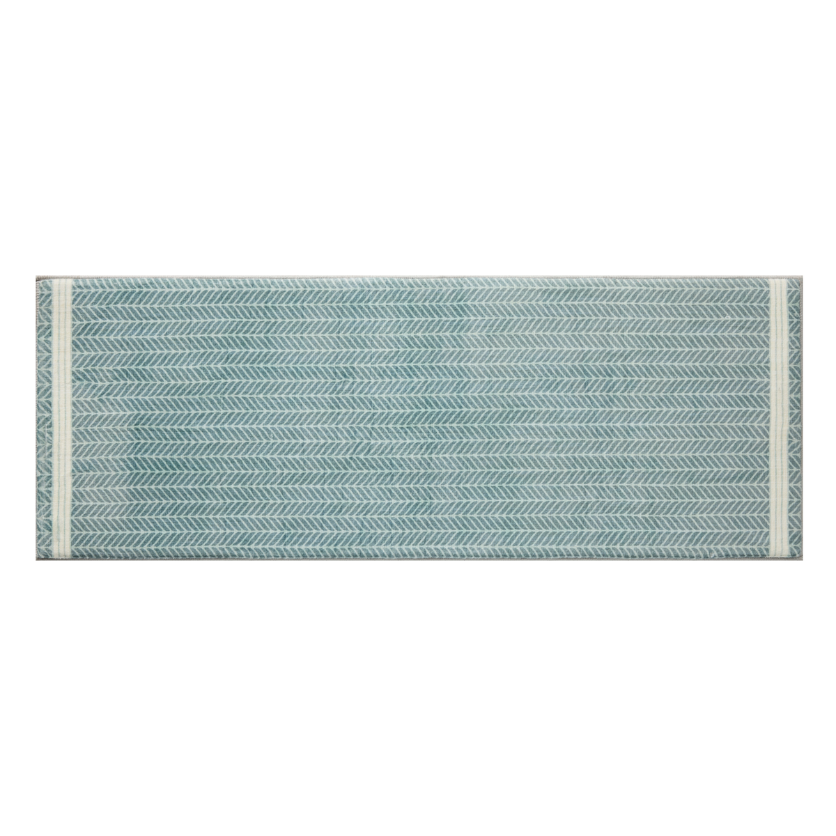 Marvin (Chris Loves Julia × Loloi) MRV-01 Bath Mat [Blue/Ivory]