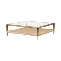 Carmello Coffee Table w/ Paper Rope Shelf