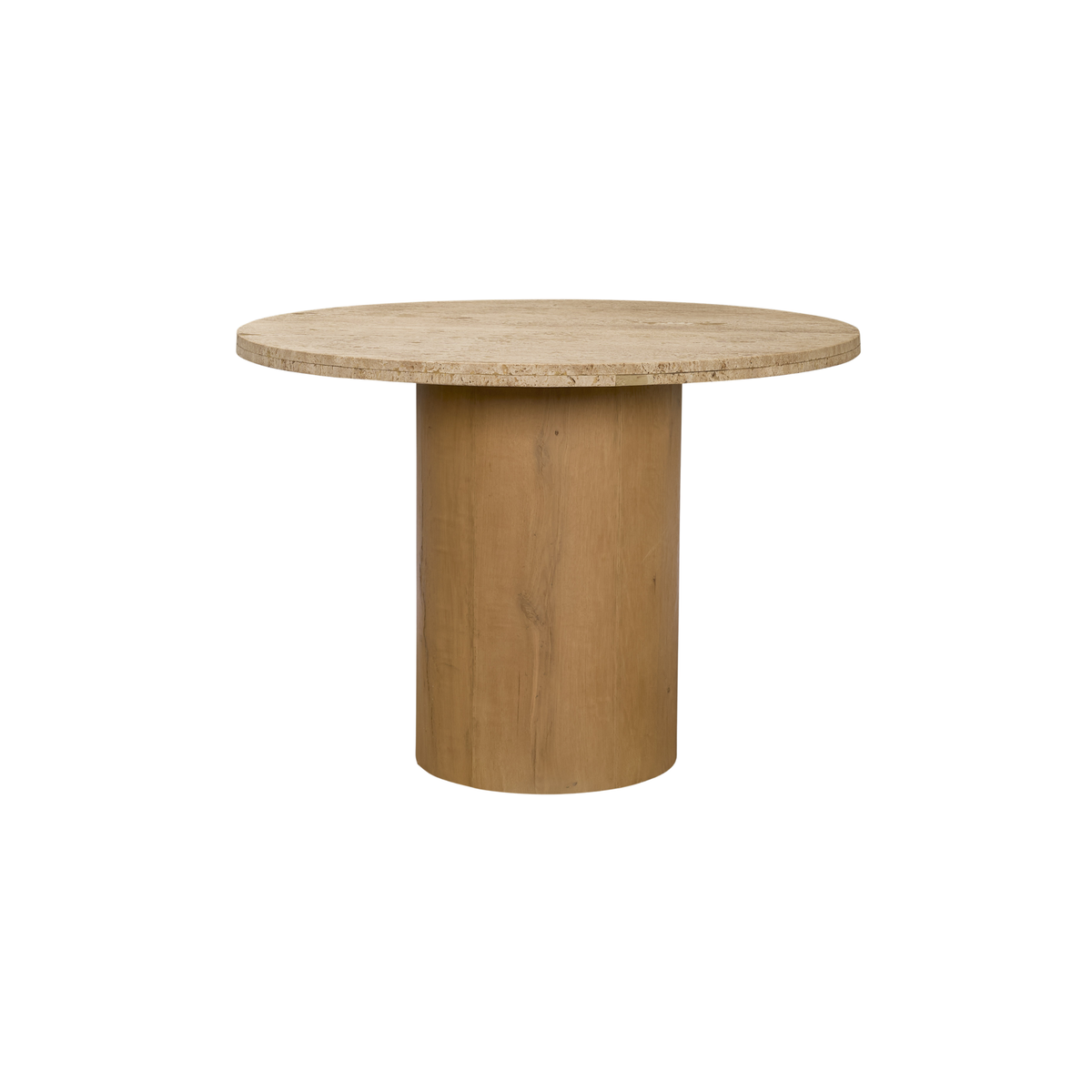 Siena Round 42" Travertine Top Dining Table