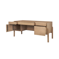 Trellyn Desk [/w Carved Woven Wood Front]
