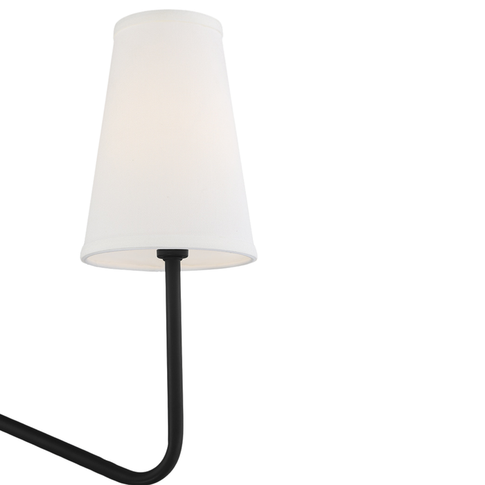 4 Light Matte Black Linear Chandelier