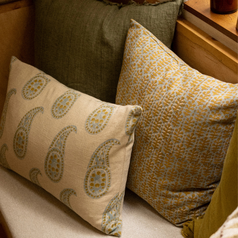 Navya Block Print Pillow [20" x 20"]