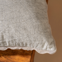Scalloped Edge Pillow - Fog [20" x 20"]