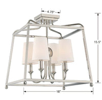 Libby Langdon Sylvan 4 Light Semi Flush
