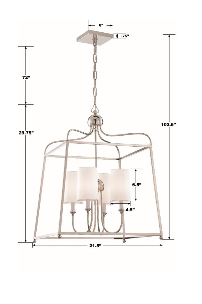 Libby Langdon Sylvan 4 Light Lantern Chandelier