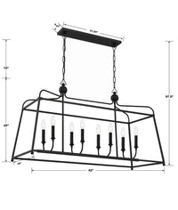 Libby Langdon Sylvan 8 Light Linear Chandelier