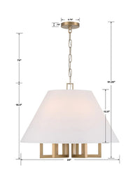 Libby Langdon Westwood 6 Light Chandelier