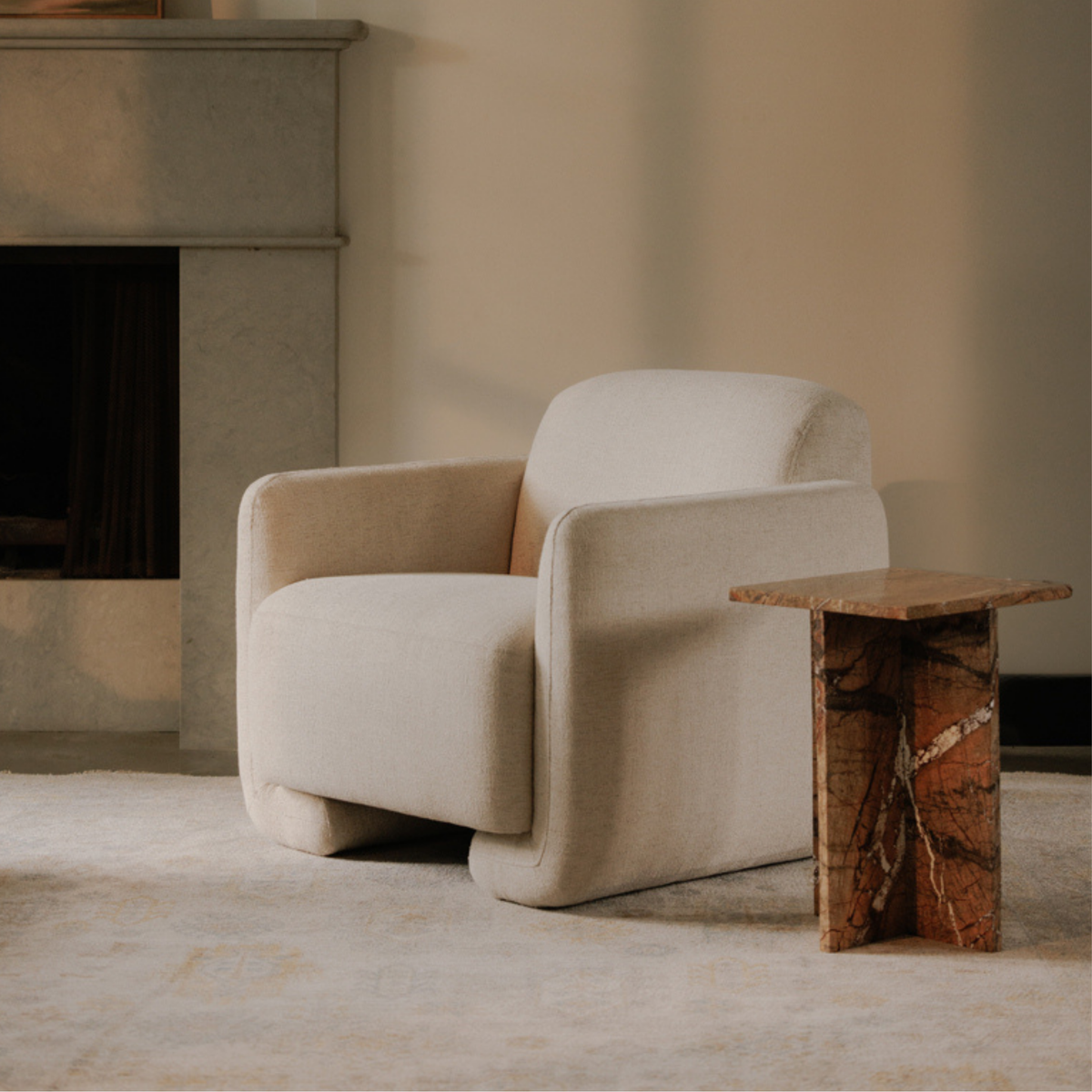 Beatrix Marble Accent Table