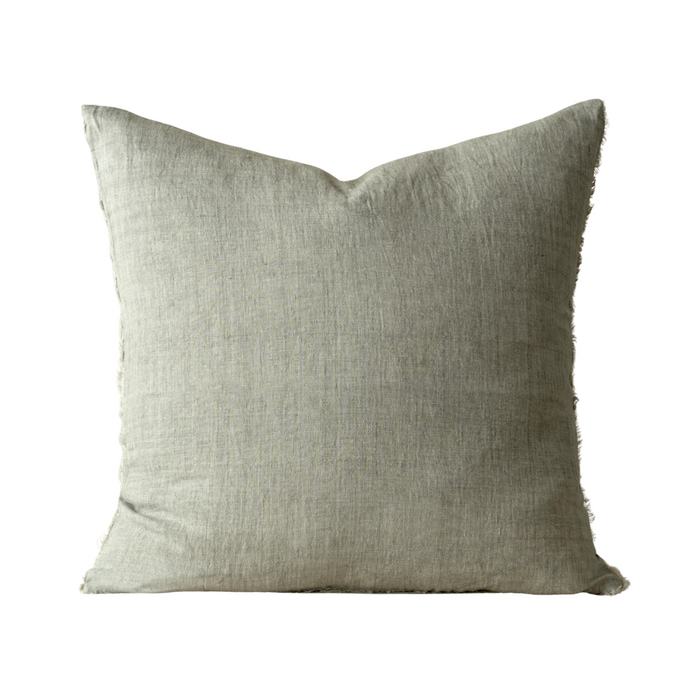 Lina Linen Pillow Flint Grey 24x24