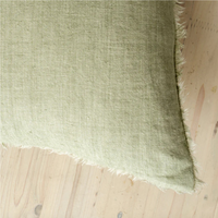 Lina Linen Pillow Olive 24x24