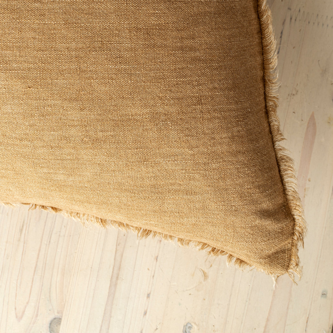 Lina Linen Pillow Tawny 24" x 24"