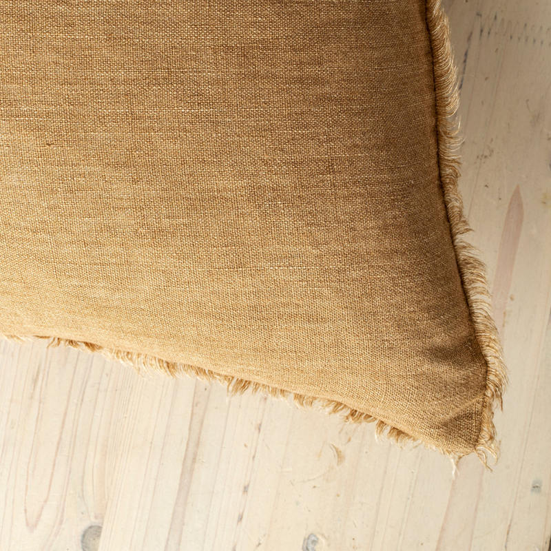 Lina Linen Pillow Tawny 24" x 24"