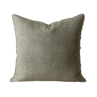 Lina Linen Pillow Warm Grey 24x24