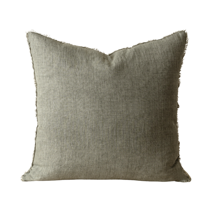 Lina Linen Pillow Warm Grey 24x24