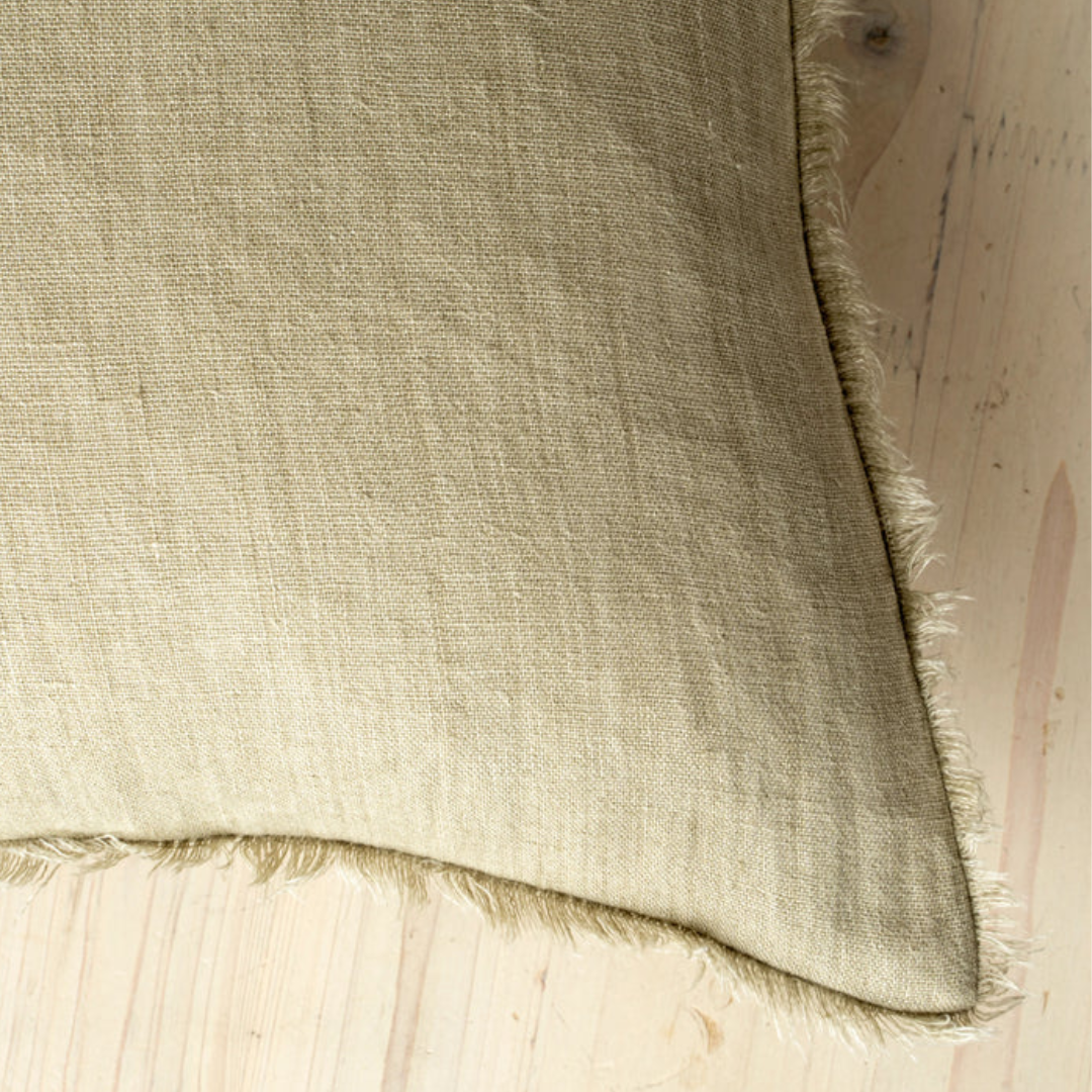 Lina Linen Pillow Celery Root 24x24