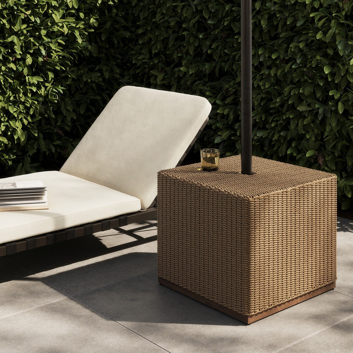 Giles Outdoor Woven Umbrella Cover-Square