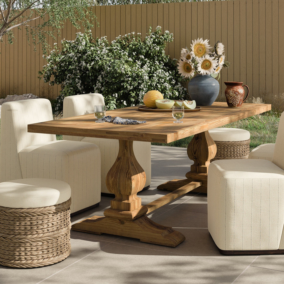 Novell Outdoor Dining Table 86"