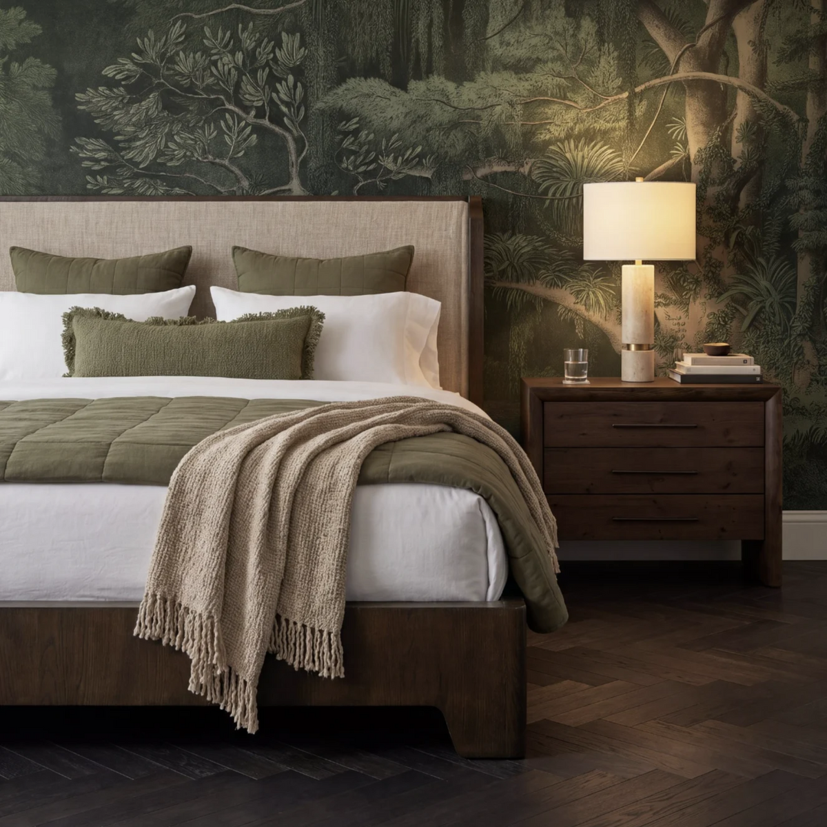 Holden Upholstered Bed [Oatmeal]