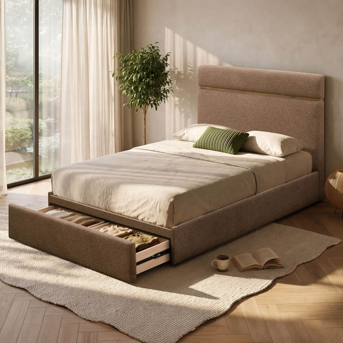 Aniza Queen Platform Bed [/w Drawer]
