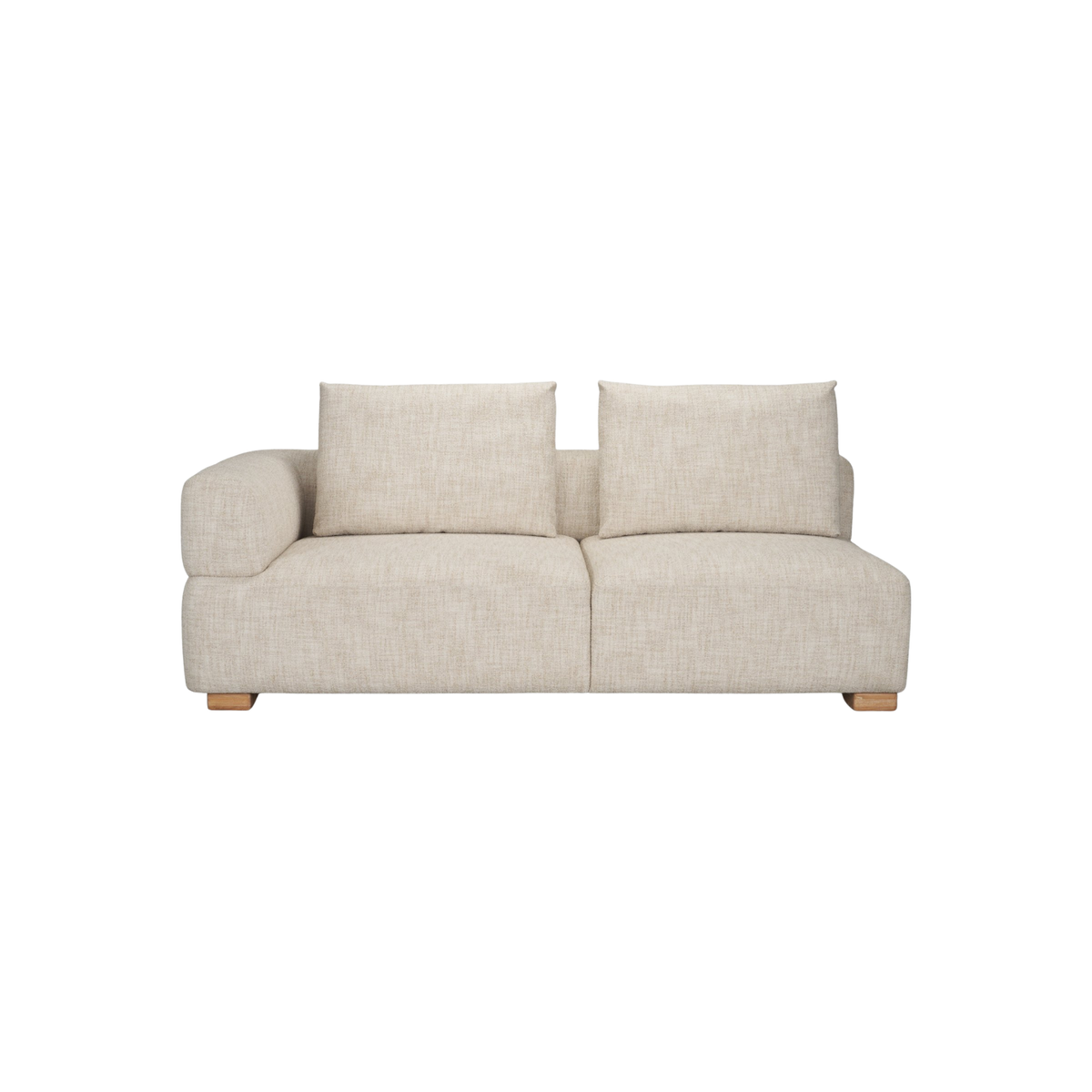 Warner 2-Piece Long Sofa [Beige]