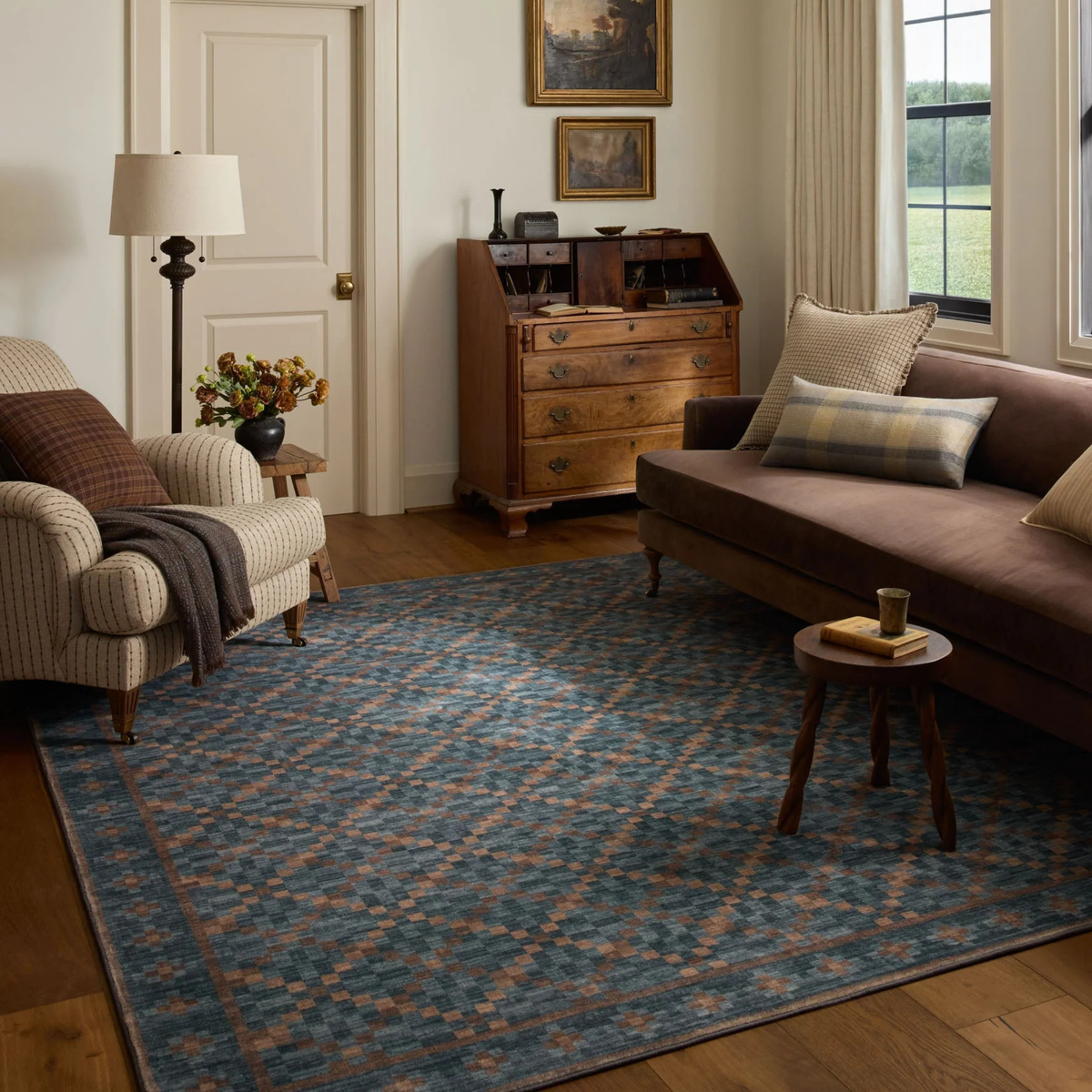 Bobby (Chris Loves Julia × Loloi) BOB-01 Rug [Ocean/Copper]