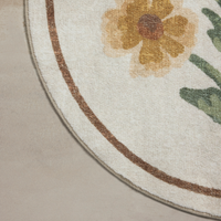 Clove CLO-01 (Chris Loves Julia × Loloi) Round Bath Mat [Ivory/Yellow]