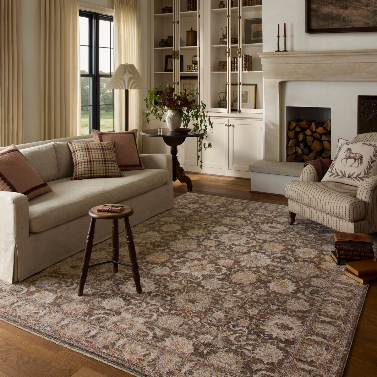 Doris (Chris Loves Julia × Loloi) DRS-05 Rug [Granite/Clay]
