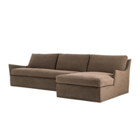 Monette Slipcover 2-PC Sectional [in Broadway Coffee]