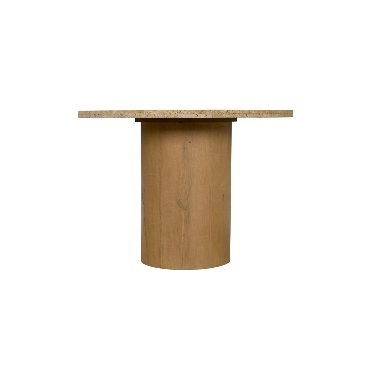 Siena Round 42" Travertine Top Dining Table