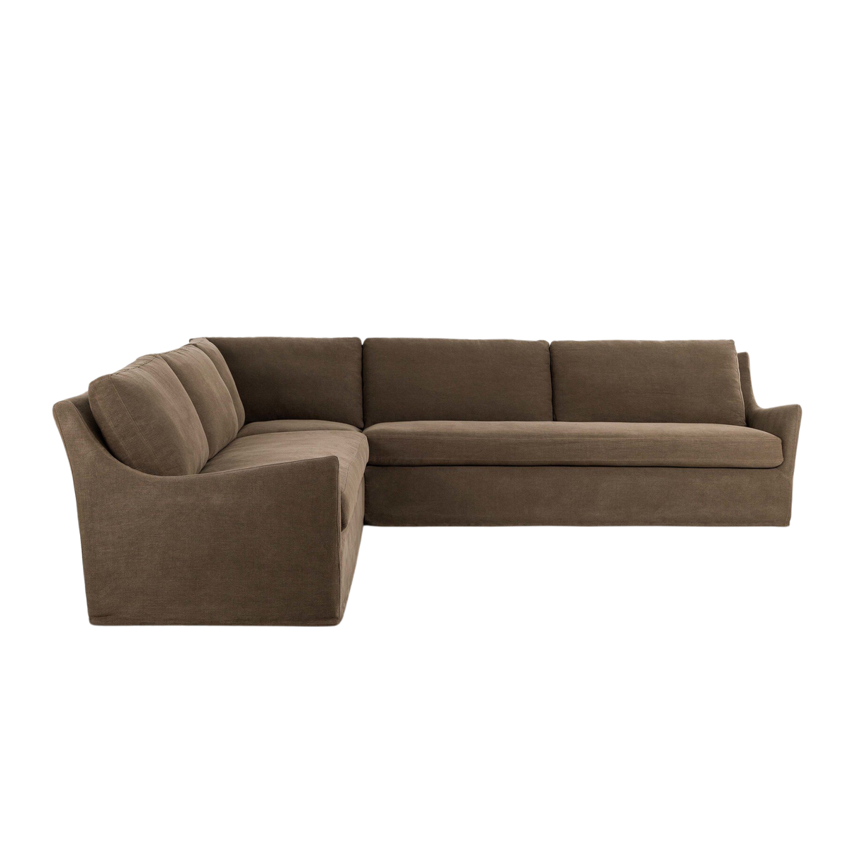 Monette Slipcover Corner Sectional [in Broadway Coffee]
