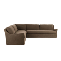 Monette Slipcover Corner Sectional [in Broadway Coffee]
