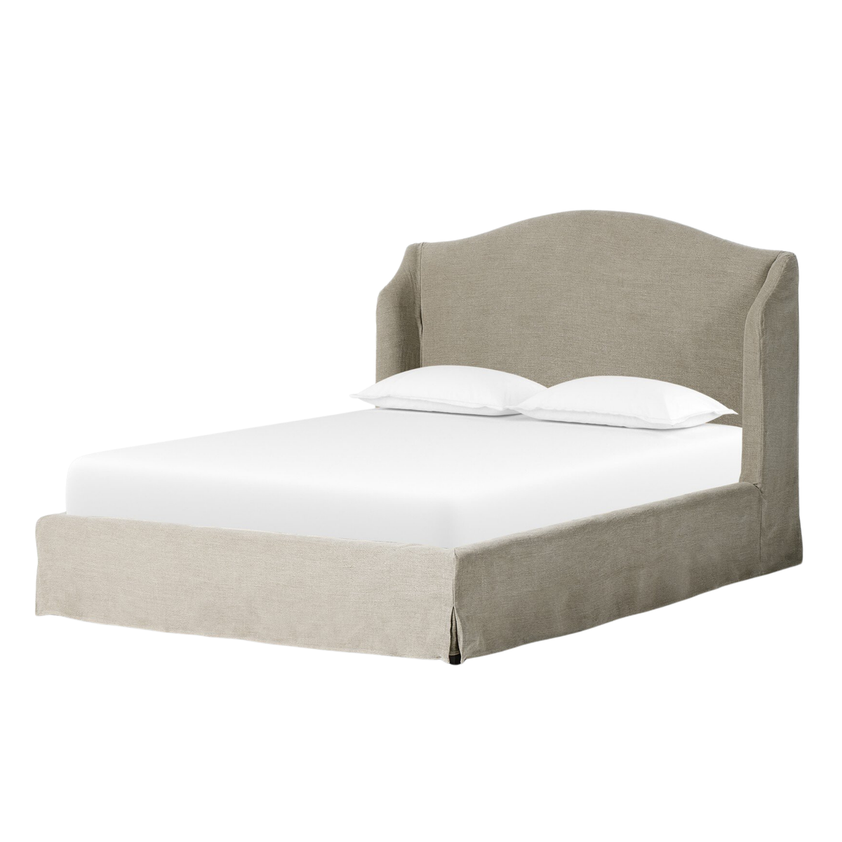 Meryl Slipcover King Bed [Broadway Stone]