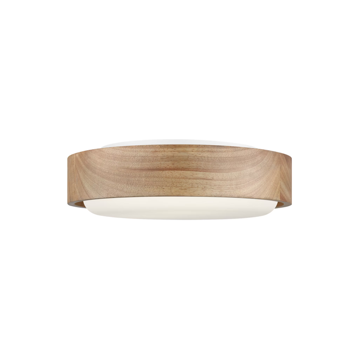 Aurelle 13" Honey Wood Flush Mount