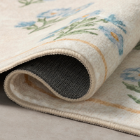 Clove CLO-02 (Chris Loves Julia × Loloi) Bath Mat [Ivory/Lt. Blue]