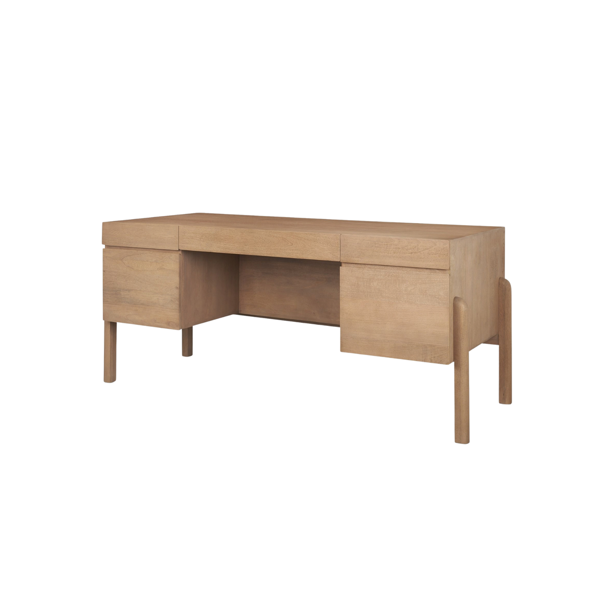Trellyn Desk [/w Carved Woven Wood Front]