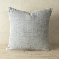 Lina Linen Pillow Navy Stripe 24" x 24"