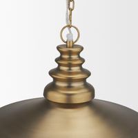 Keller 18"W Antiqued Brass Pendant