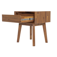 Gia 1-Drawer Nightstand [Warm Pecan]