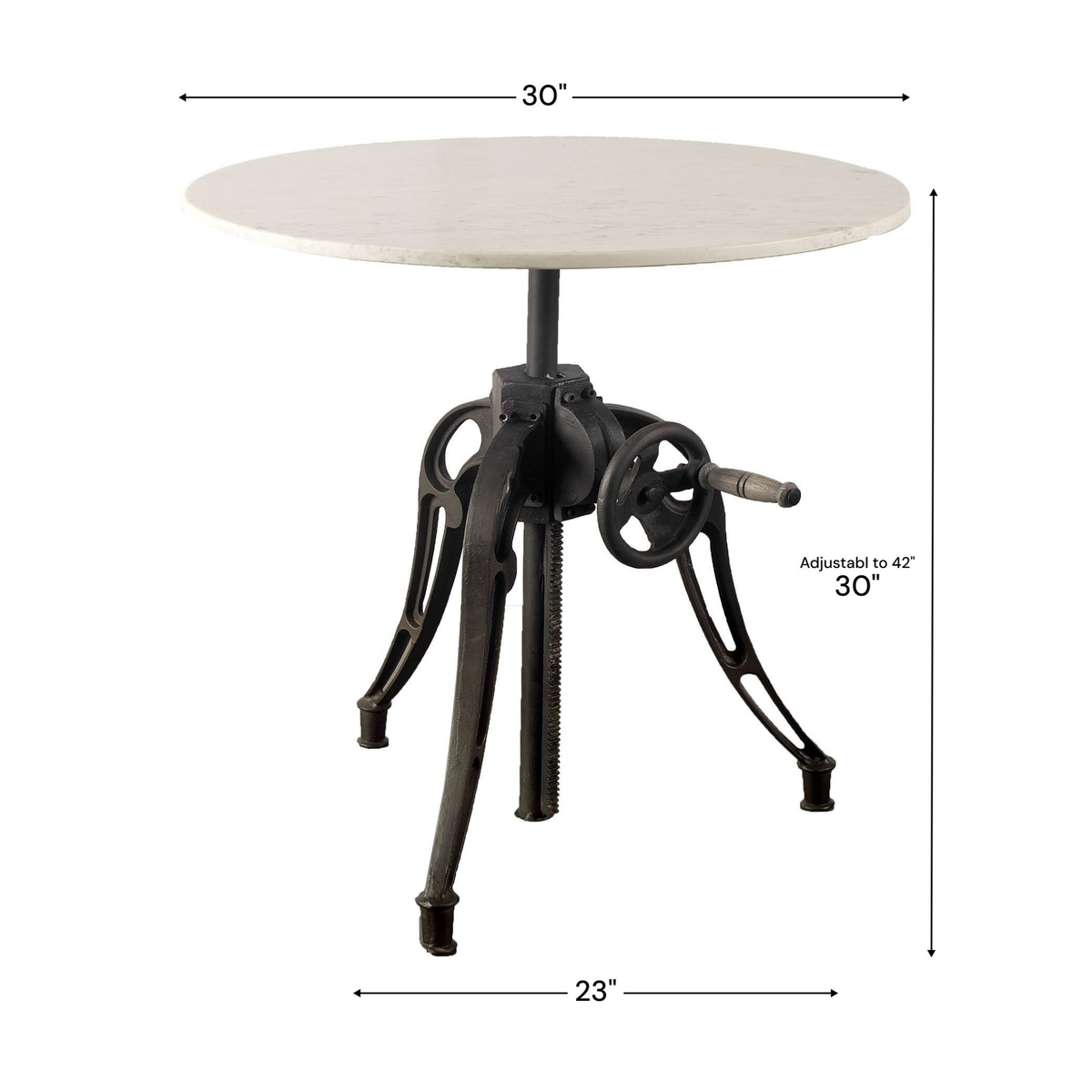Emslie 30" Marble Top Dining Table