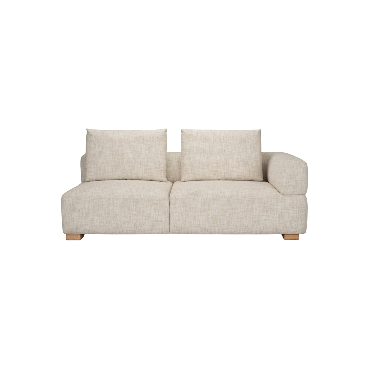 Warner 2-Piece Long Sofa [Beige]