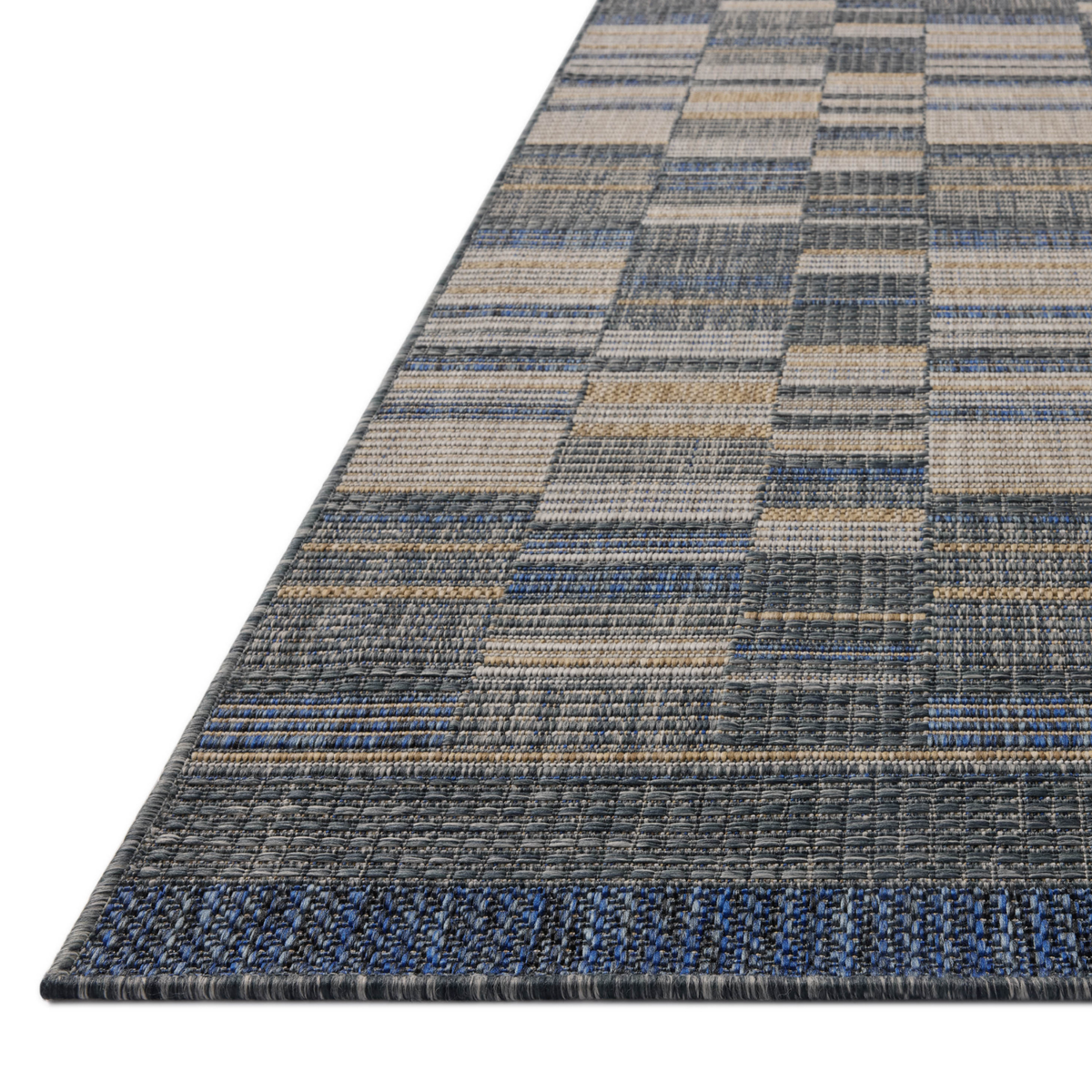 Birch BIR-04 Indoor/Outdoor Rug [Denim/Gold]