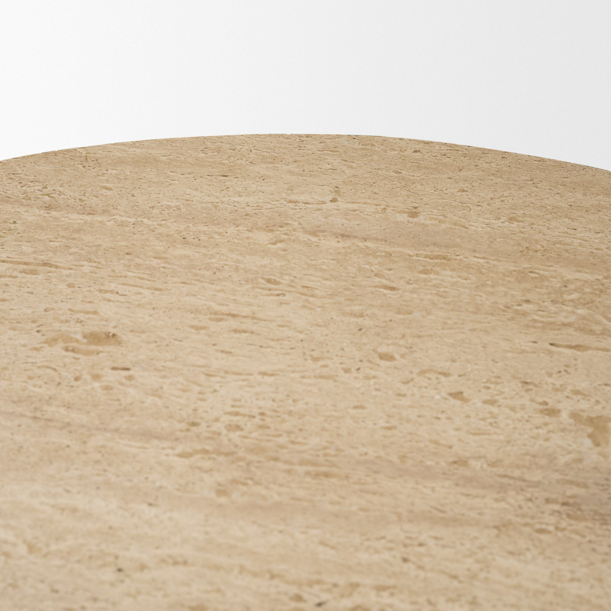 Siena Round 42" Travertine Top Dining Table