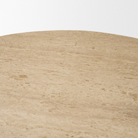Siena Round 42" Travertine Top Dining Table